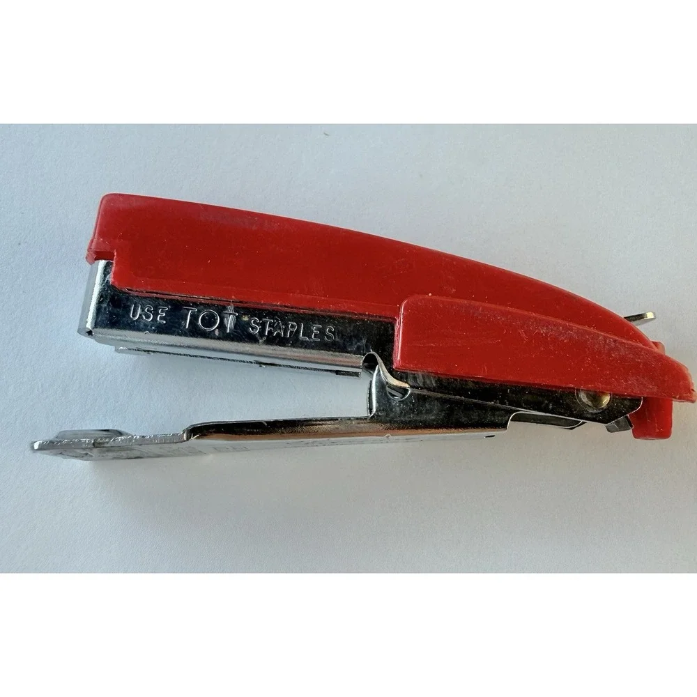 Vintage Swingline TOT 50 Red MINI Stapler Kit with Original Staples Made in USA